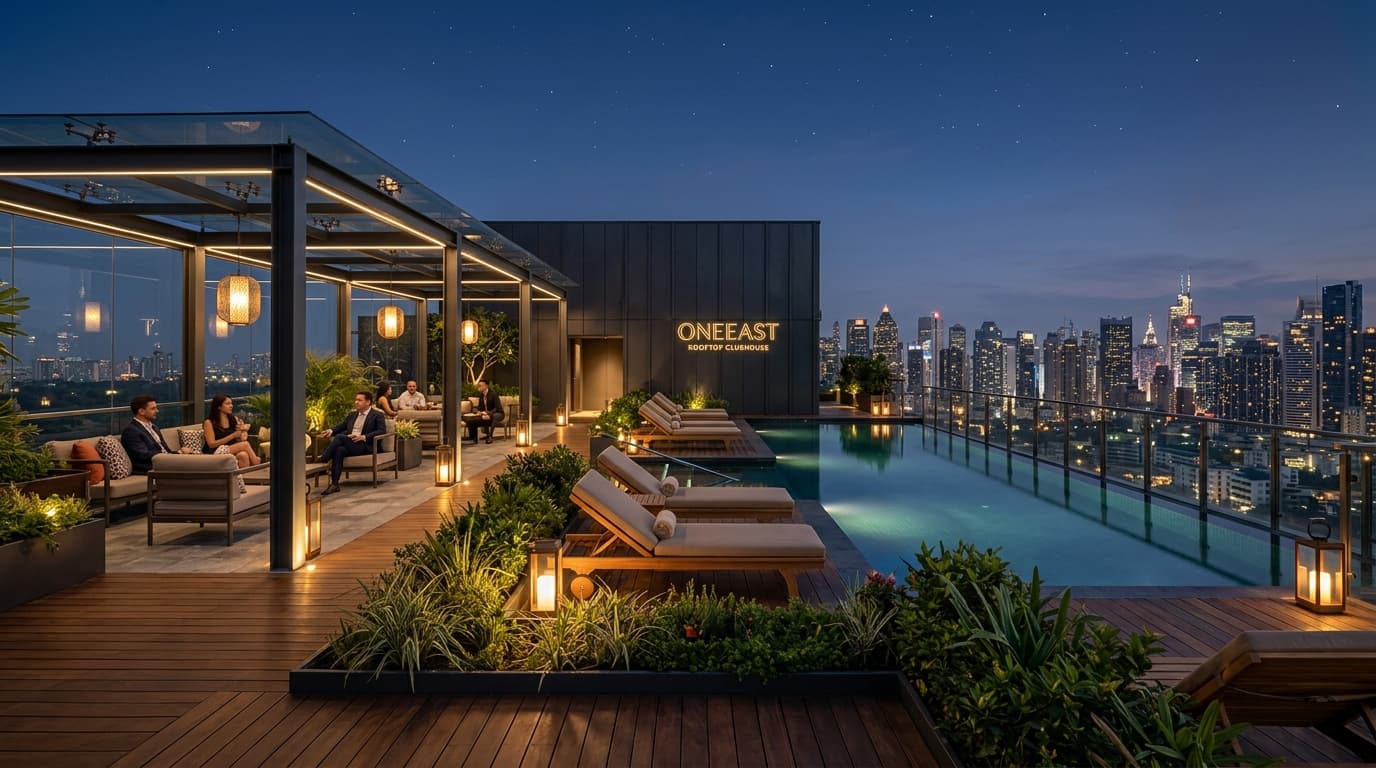 One East Rooftop Amenities and Deck