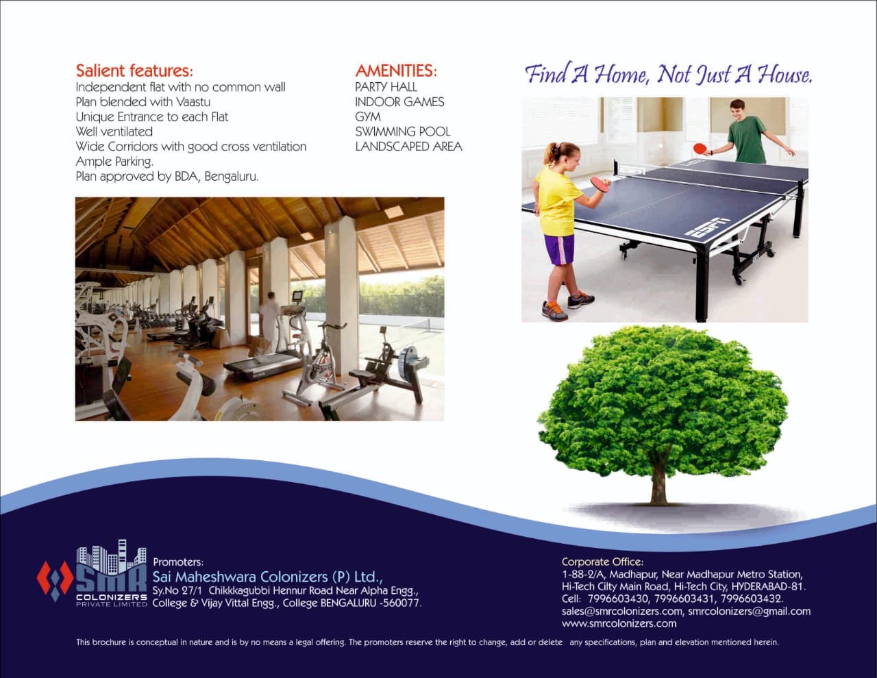 Gymnasium, Table Tennis & Salient Features